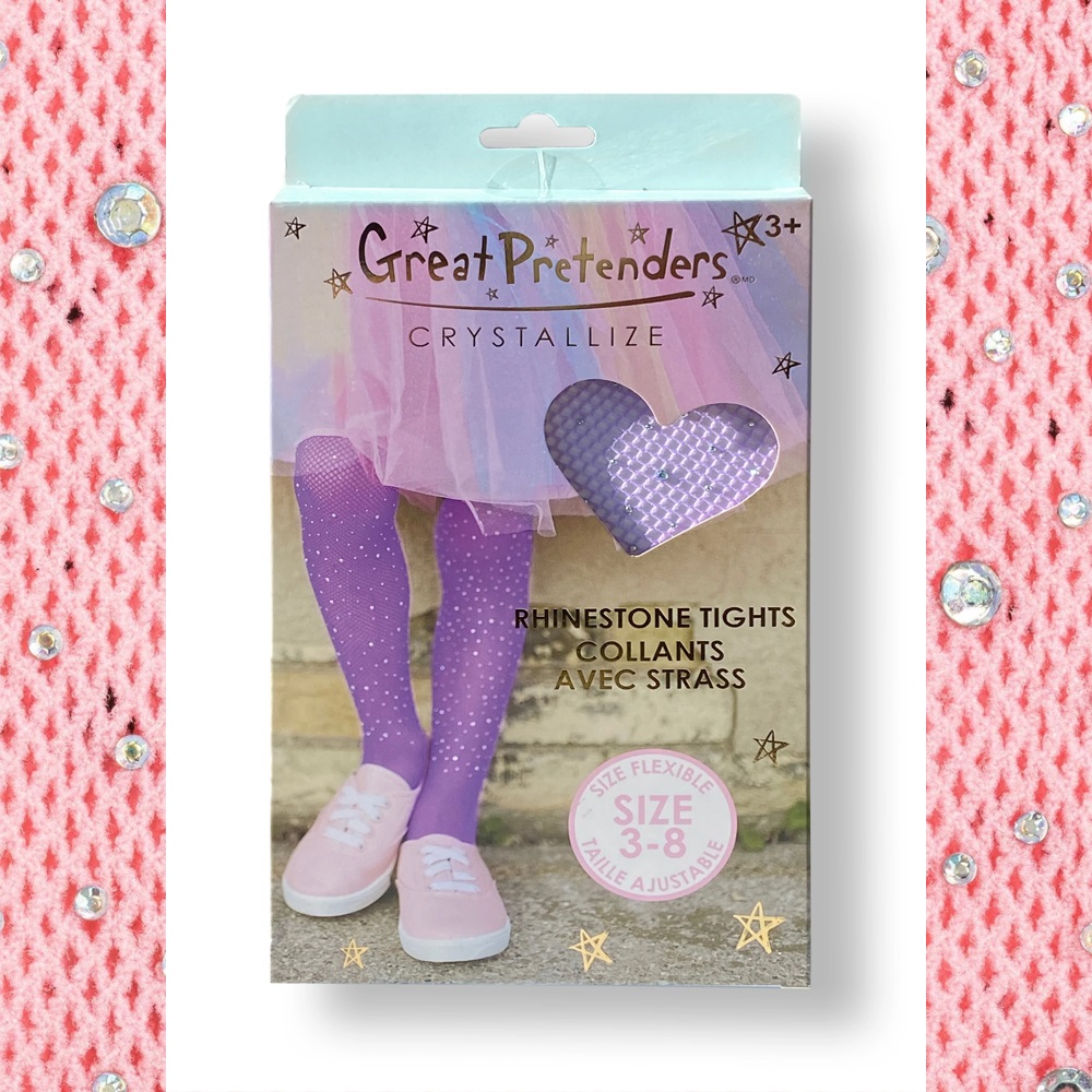 Great Pretenders Rhinestone Tights Light Pink, SIZE US 3-8