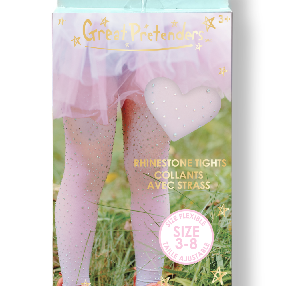 Great Pretenders Rhinestone Tights Ombre Pink/Purple, SIZE US 3-8
