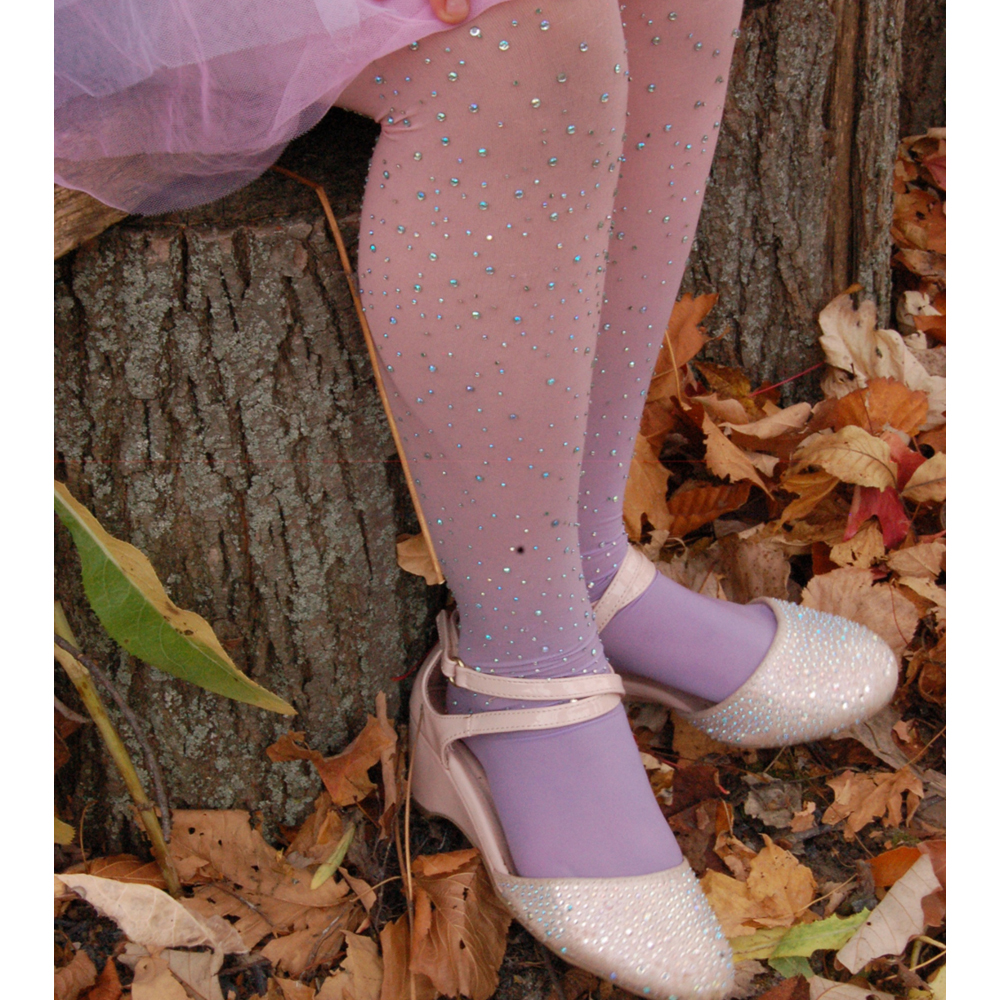 Great Pretenders Rhinestone Tights Ombre Light Pink/Blue, SIZE US 3-8