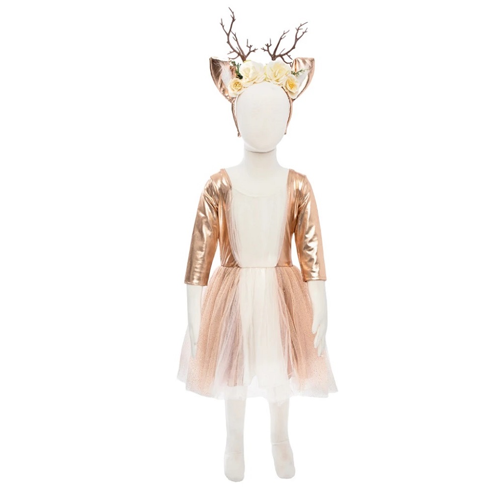 Great Pretenders Woodland Deer Dress with Headpiece US Size 5-8