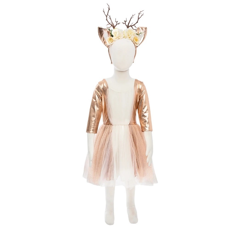Great Pretenders Woodland Deer Dress with Headpiece SIZE US 7-8