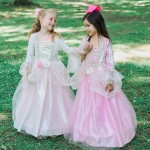 Great Pretenders Παιδική Στολή πριγκίπισσας Ροζ - Χρυσή με τριαντάφυλλα 6-8 ετών