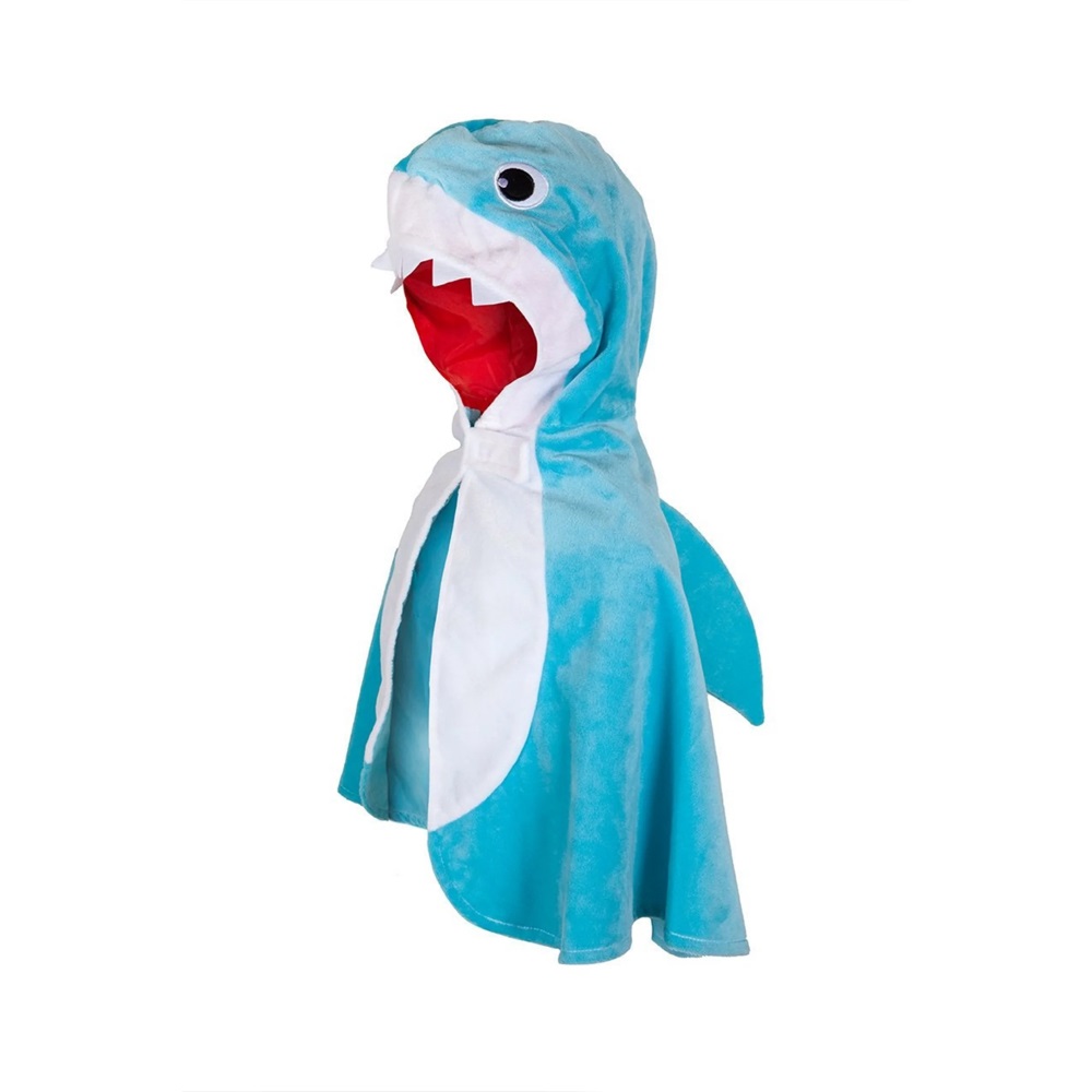 Great Pretenders Toddler Shark Cape,  SIZE US 2-3T