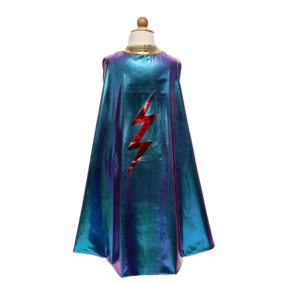 Great Pretenders Blue Lightning Holographic Cape, SIZE US 5-6