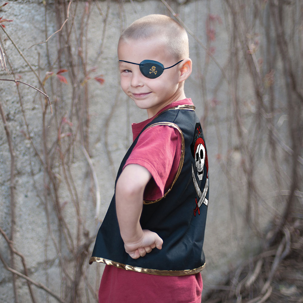Great Pretenders Pirate Vest with Eye Patch 5-6 years