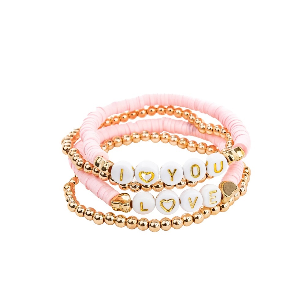 Great Pretenders Pink Love Bracelet 4 Pcs