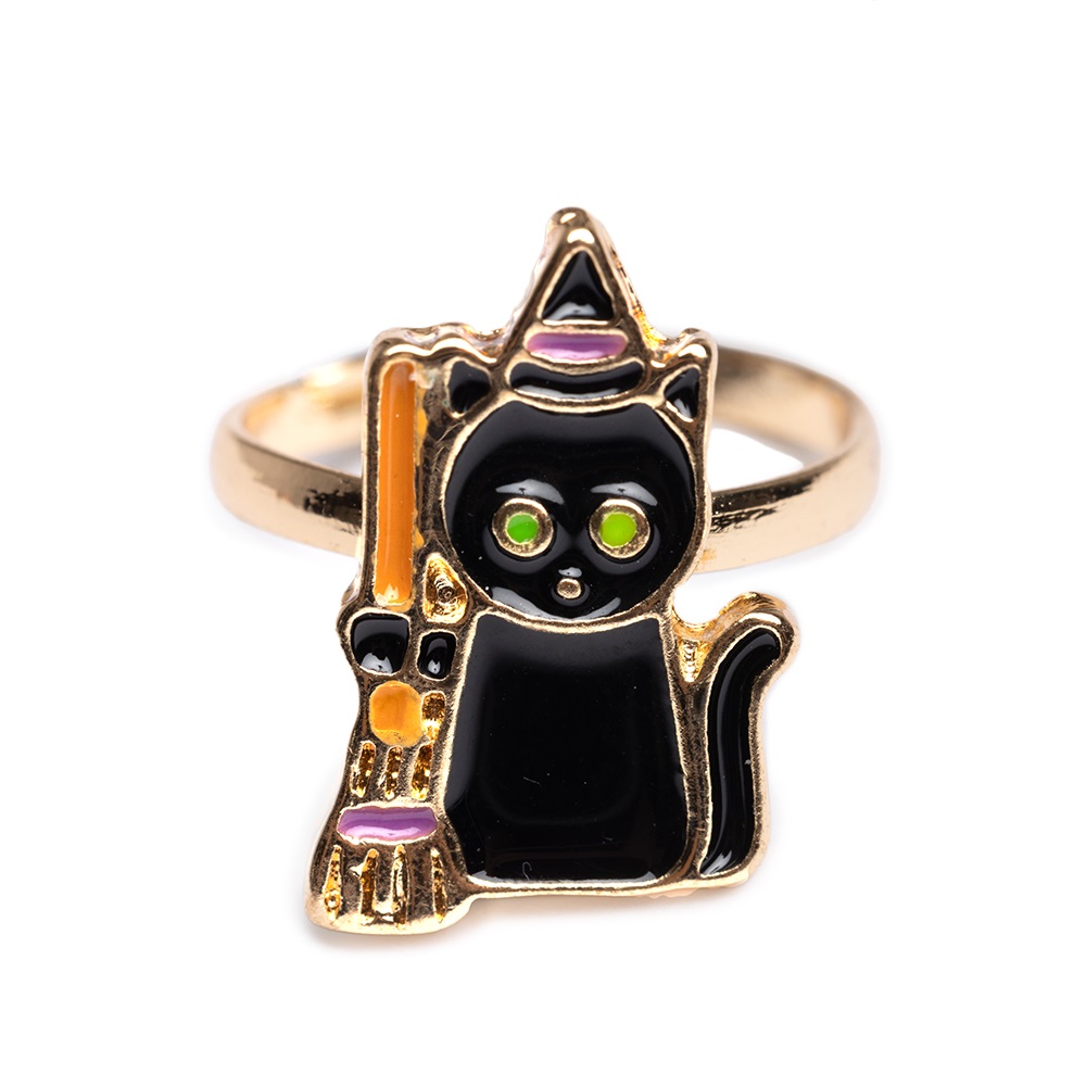 Great Pretenders Witch Necklace & Black Cat Ring