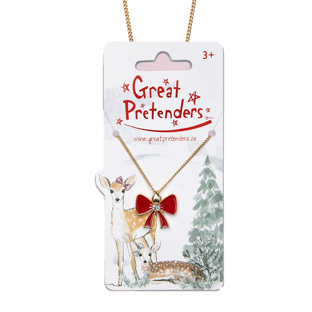 Great Pretenders Holiday Bow Necklace