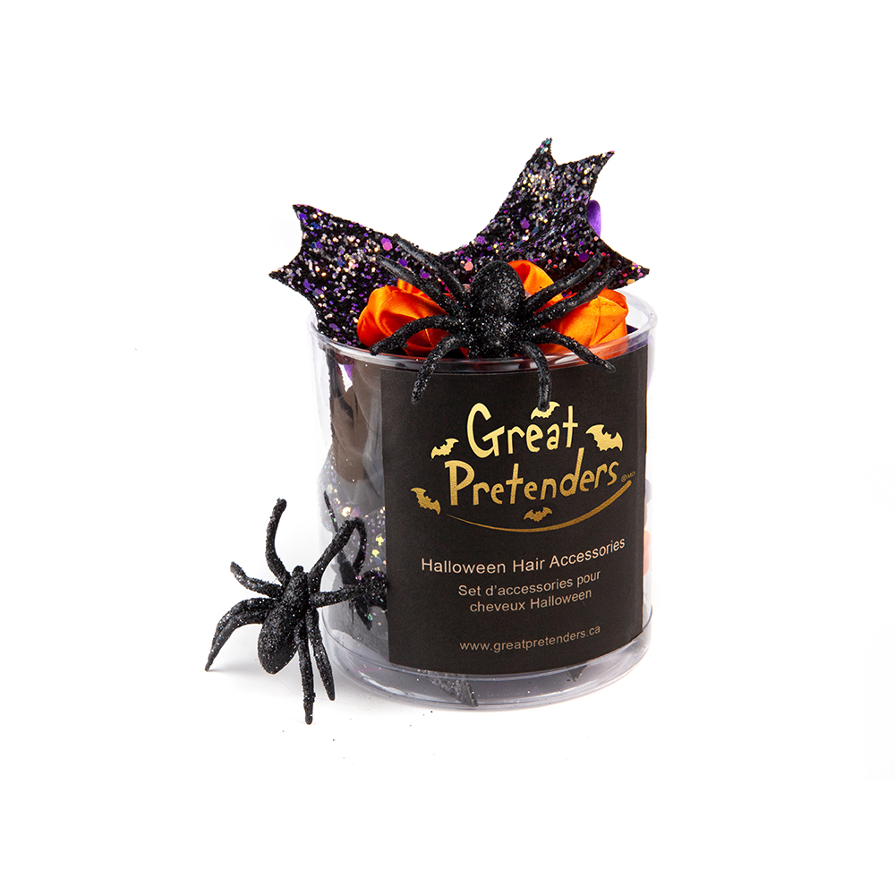 Great Pretenders Halloween Scrunchies (spiders and bats) (18 pcs)