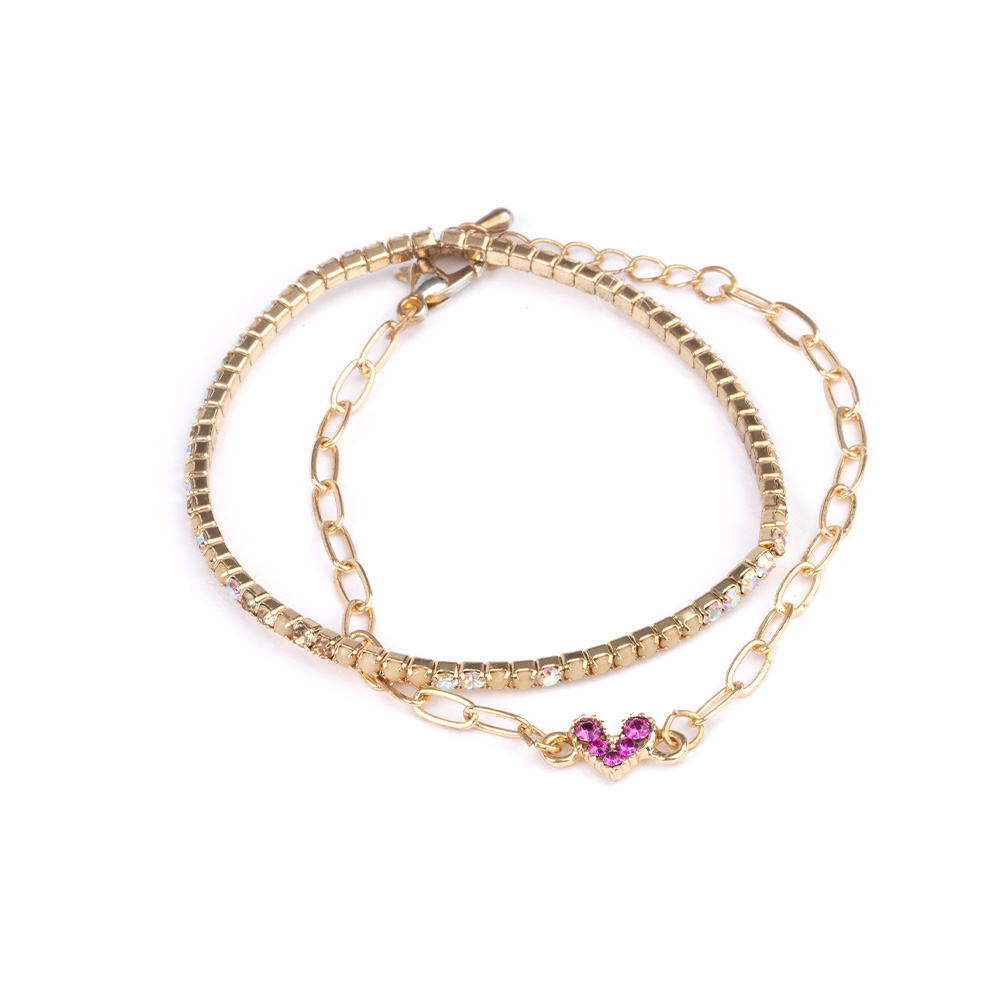 Great Pretenders Boutique Chic Linked with Love Bracelet, 2 Pcs