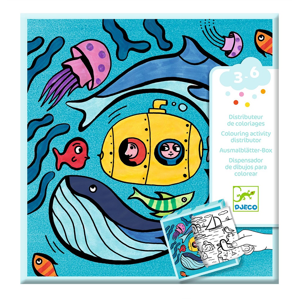 Djeco Art and craft Small gifts for little ones - Colouring Coloring dispenser, Ocean