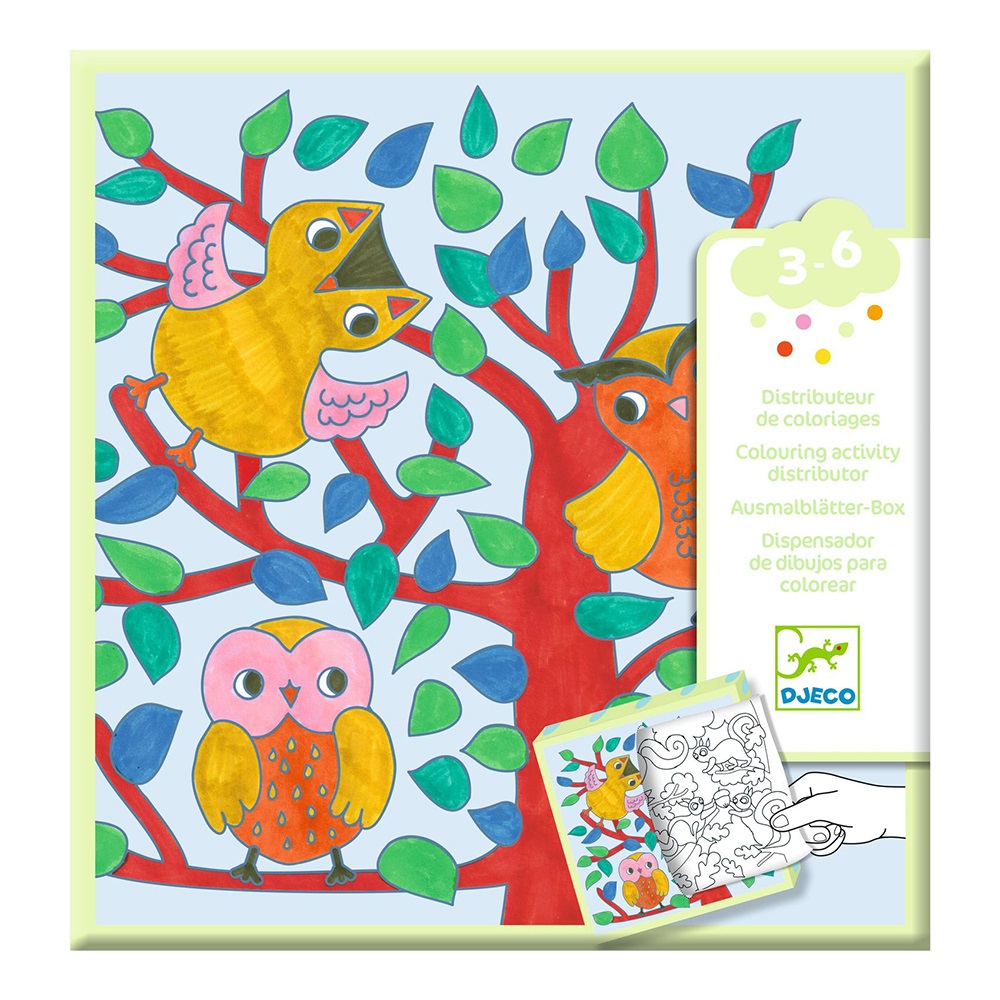 Djeco Art and craft Small gifts for little ones - Colouring Coloring dispenser, Forest