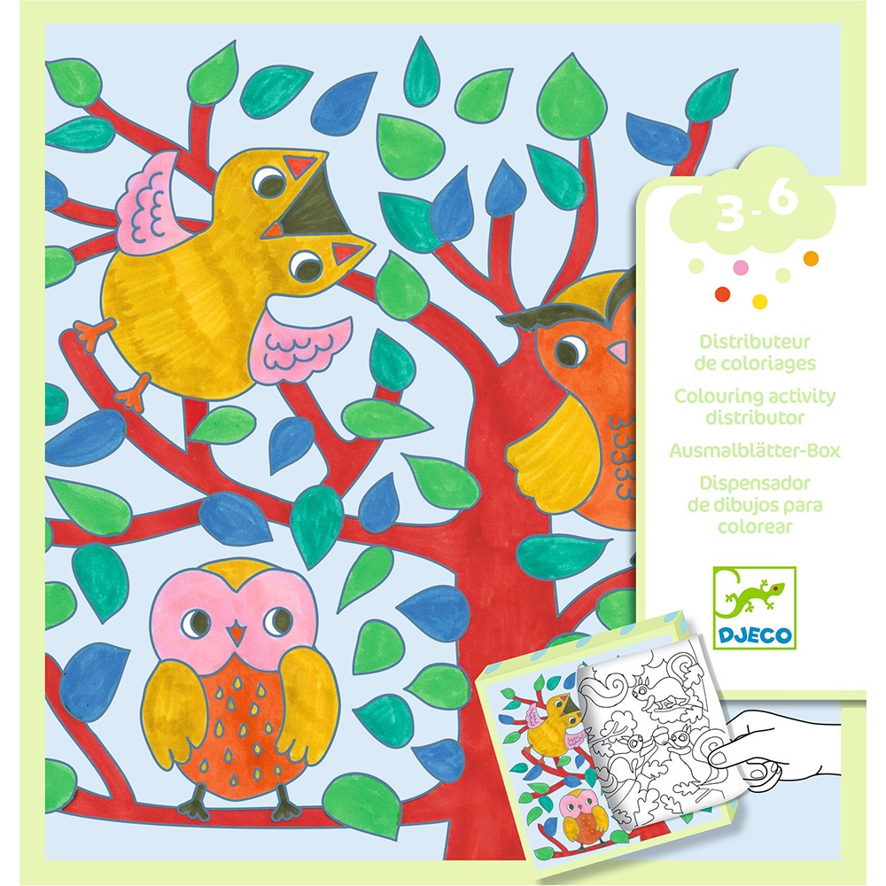 Djeco Art and craft Small gifts for little ones - Colouring Coloring dispenser, Forest