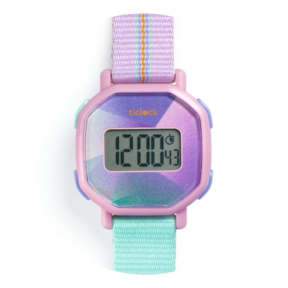 Djeco Ψηφιακό ρολόι χειρός "Purple prisma"