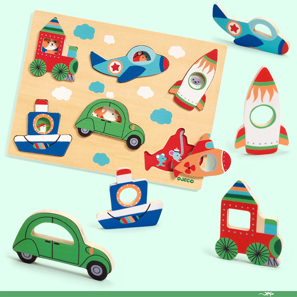 Djeco Wooden puzzles Coucou-vroum