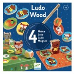 Djeco Σετ 4 ξύλινα επιτραπέζια Ψάρεμα-Λότο-Μέμο-Ludo
