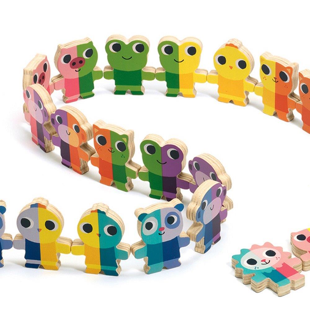 Djeco Educational wooden games Domino Up