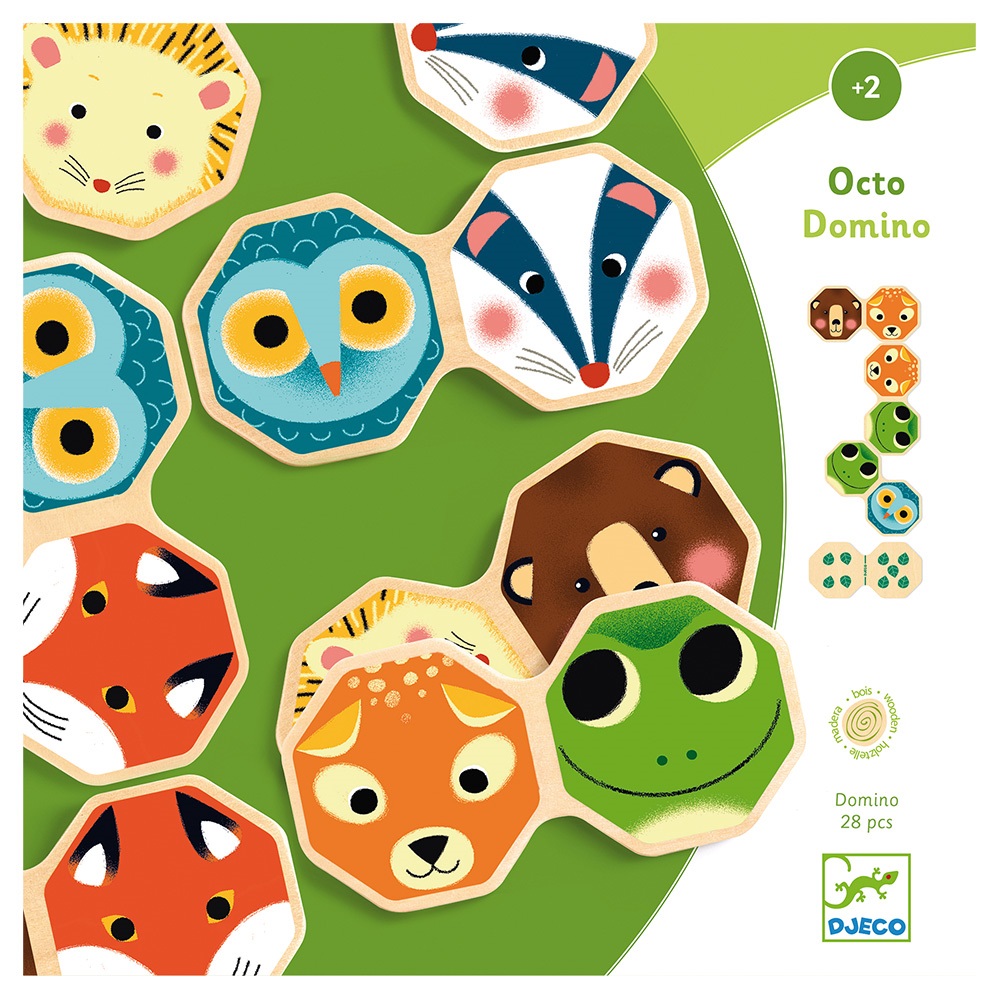 Djeco Educational wooden games Octo Domino