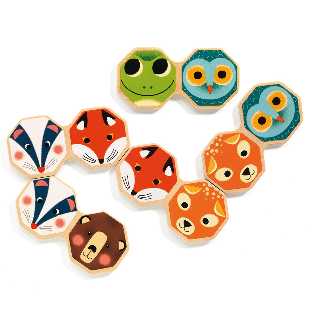 Djeco Educational wooden games Octo Domino
