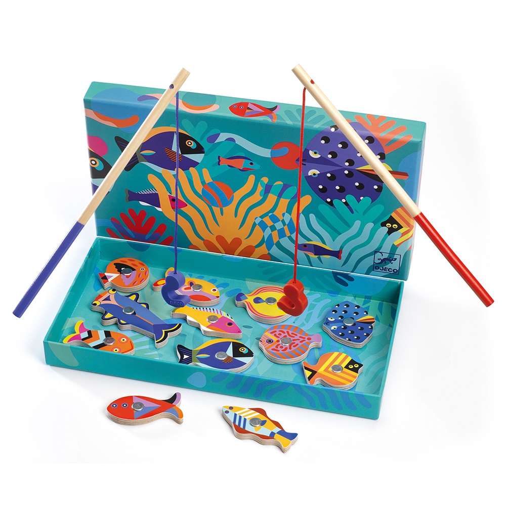 Djeco Educational wooden games - Magnetic fishing games Fishing graphic