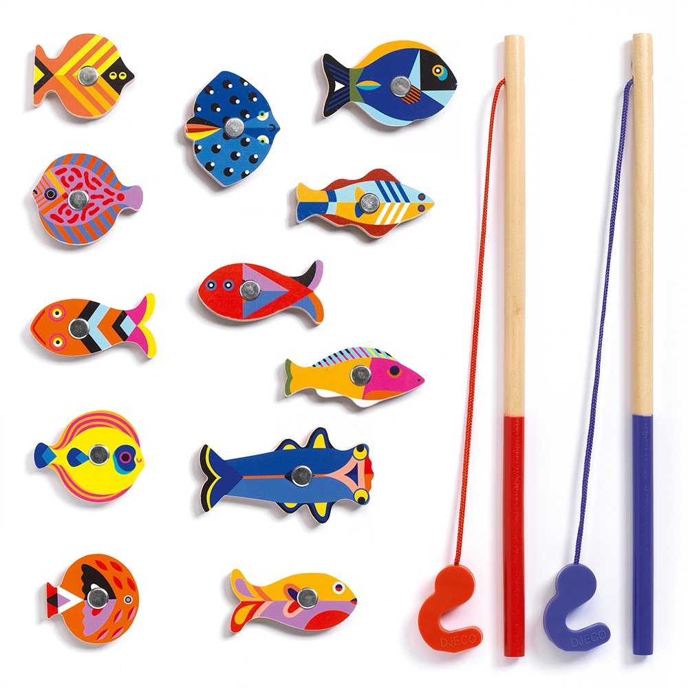 Djeco Educational wooden games - Magnetic fishing games Fishing graphic
