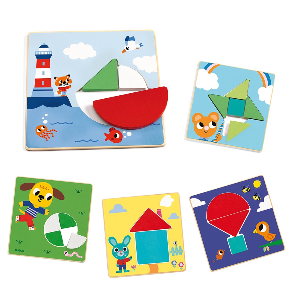 Djeco Educational wooden games Tangramini