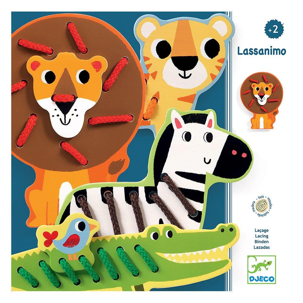 Djeco Educational wooden games - Early learning Lassanimo