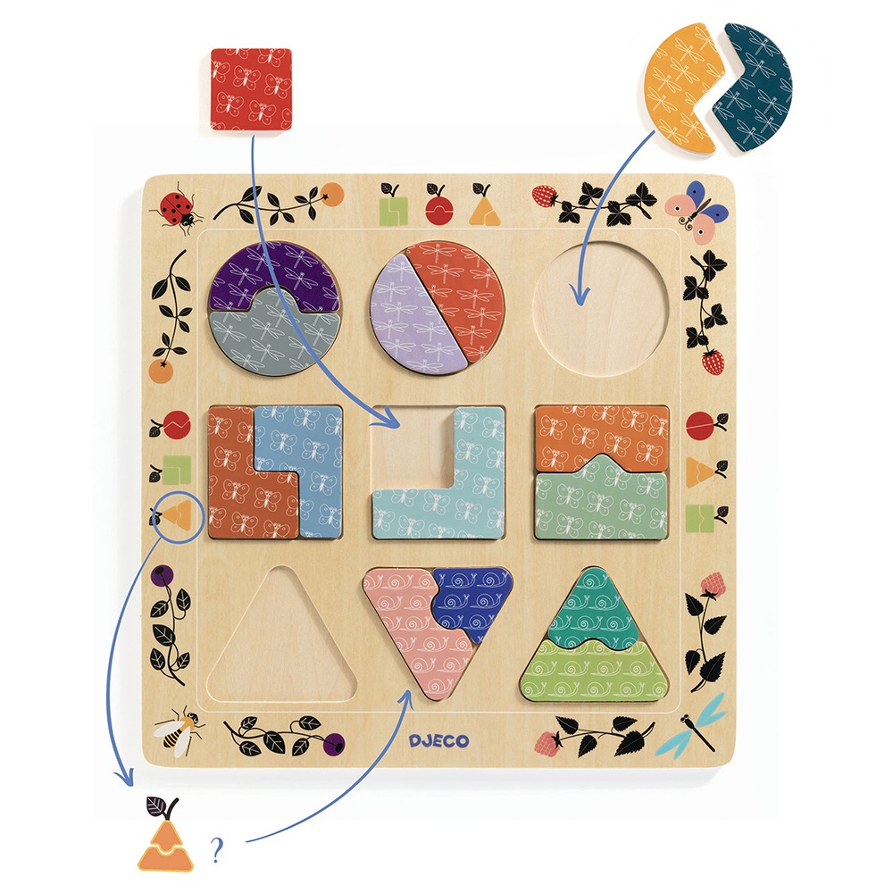 Djeco Wooden puzzle - Educational Wooden Puzzles  Ludigraphic
