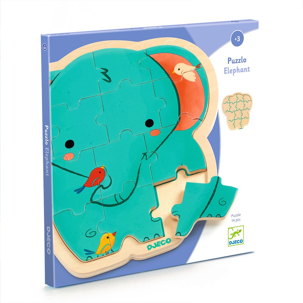 Djeco Toys and games Wooden puzzle - Puzzlos Puzzlo Elephant