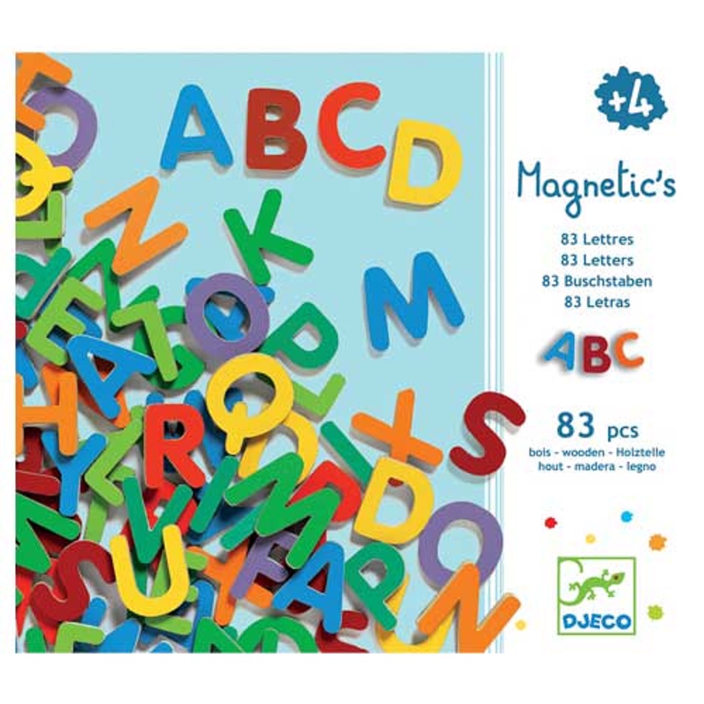 Djeco Wooden magnetics 83 small letters