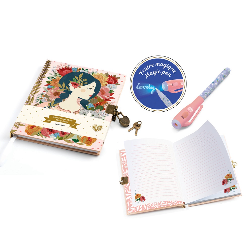 Lovely Paper Secrets notebooks Oana secret notebook - Magic felt pen - FSC MIX