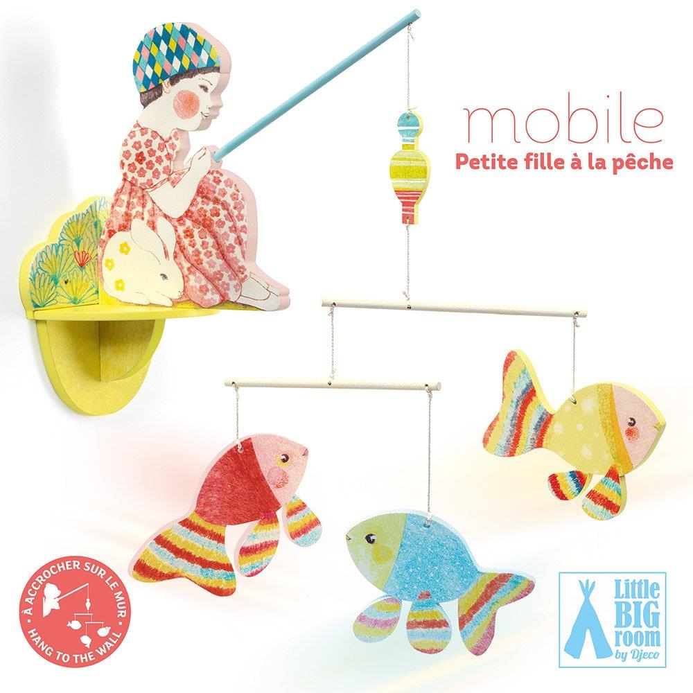 Djeco LBR Illustrated wooden mobiles Fishergirl