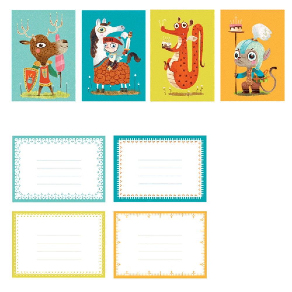 Djeco Parties Invitation letter-cards - Invitation to the castle