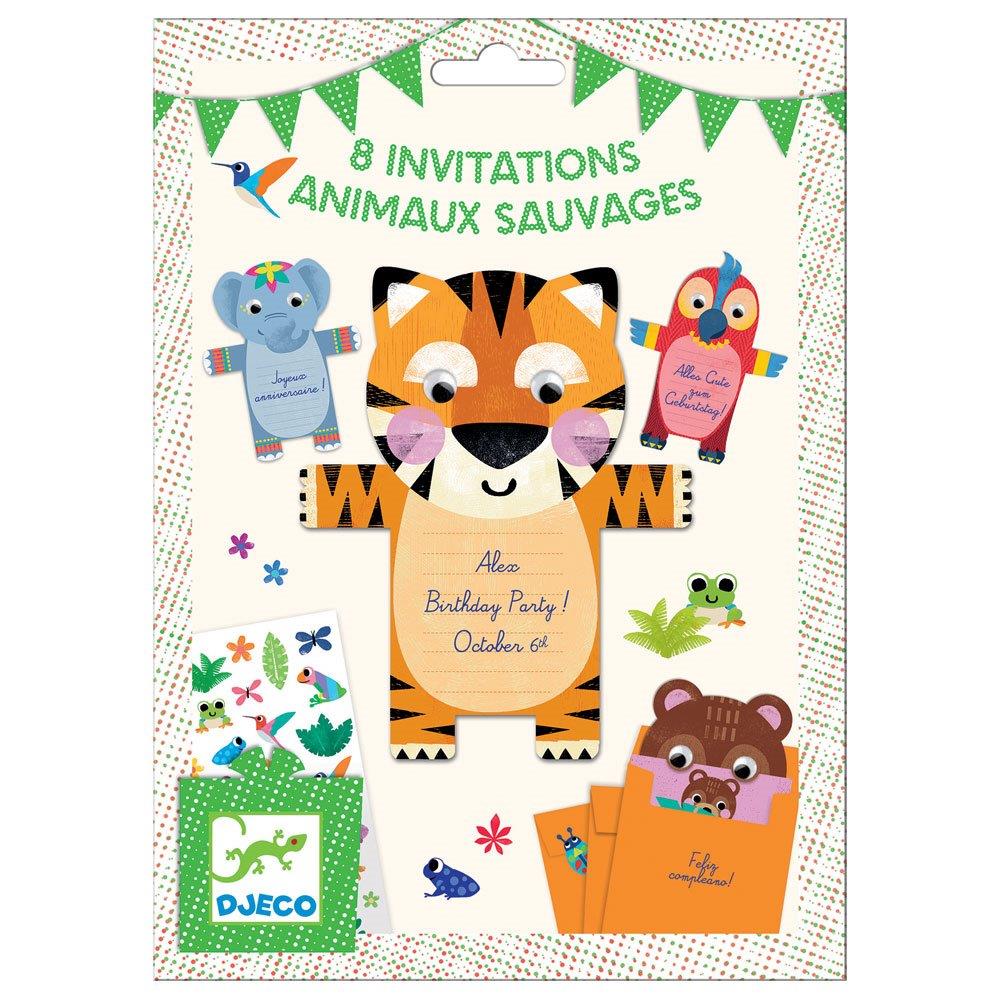 Djeco Parties / Birthdays Wild animals invitation cards