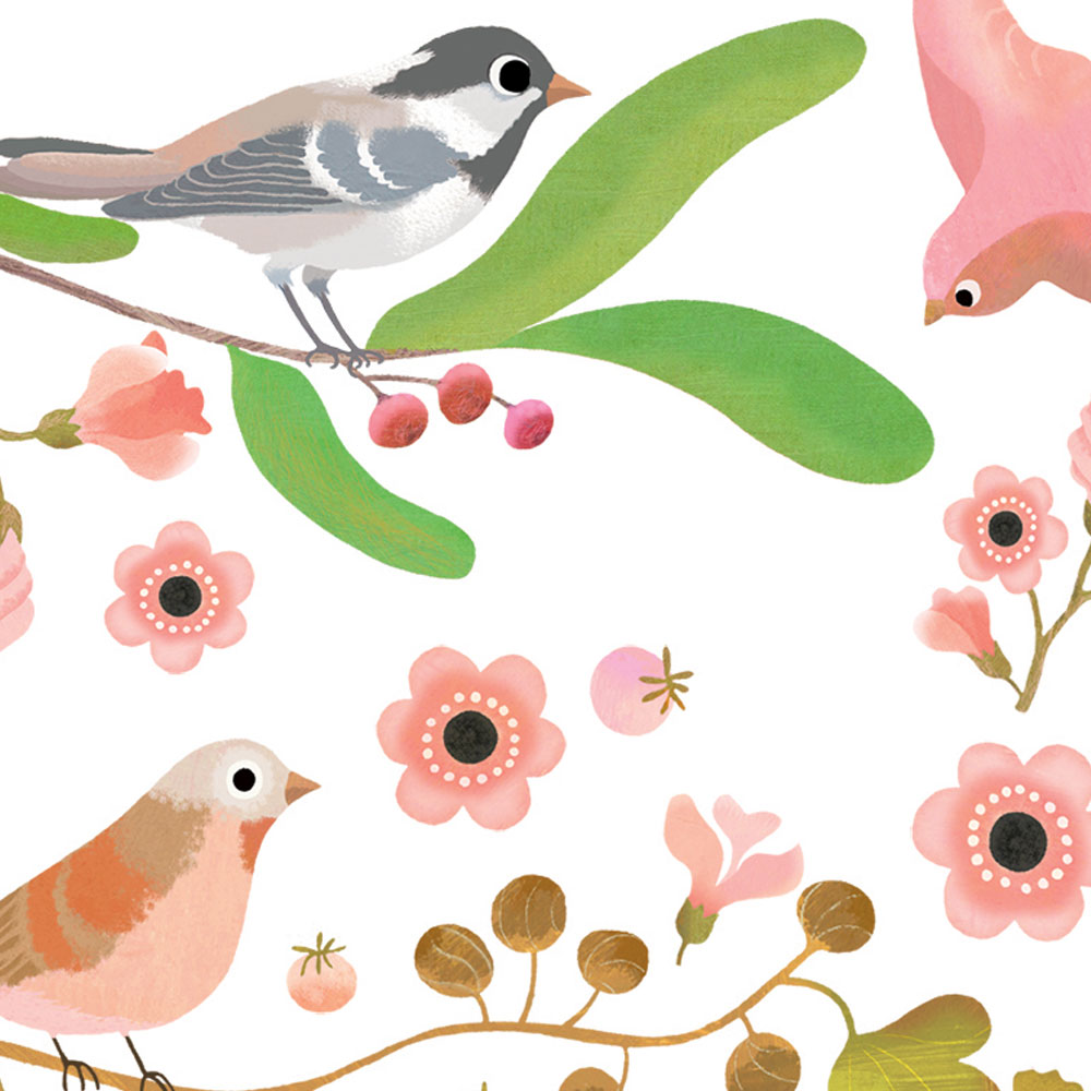 Djeco Windows stickers Romantic birds