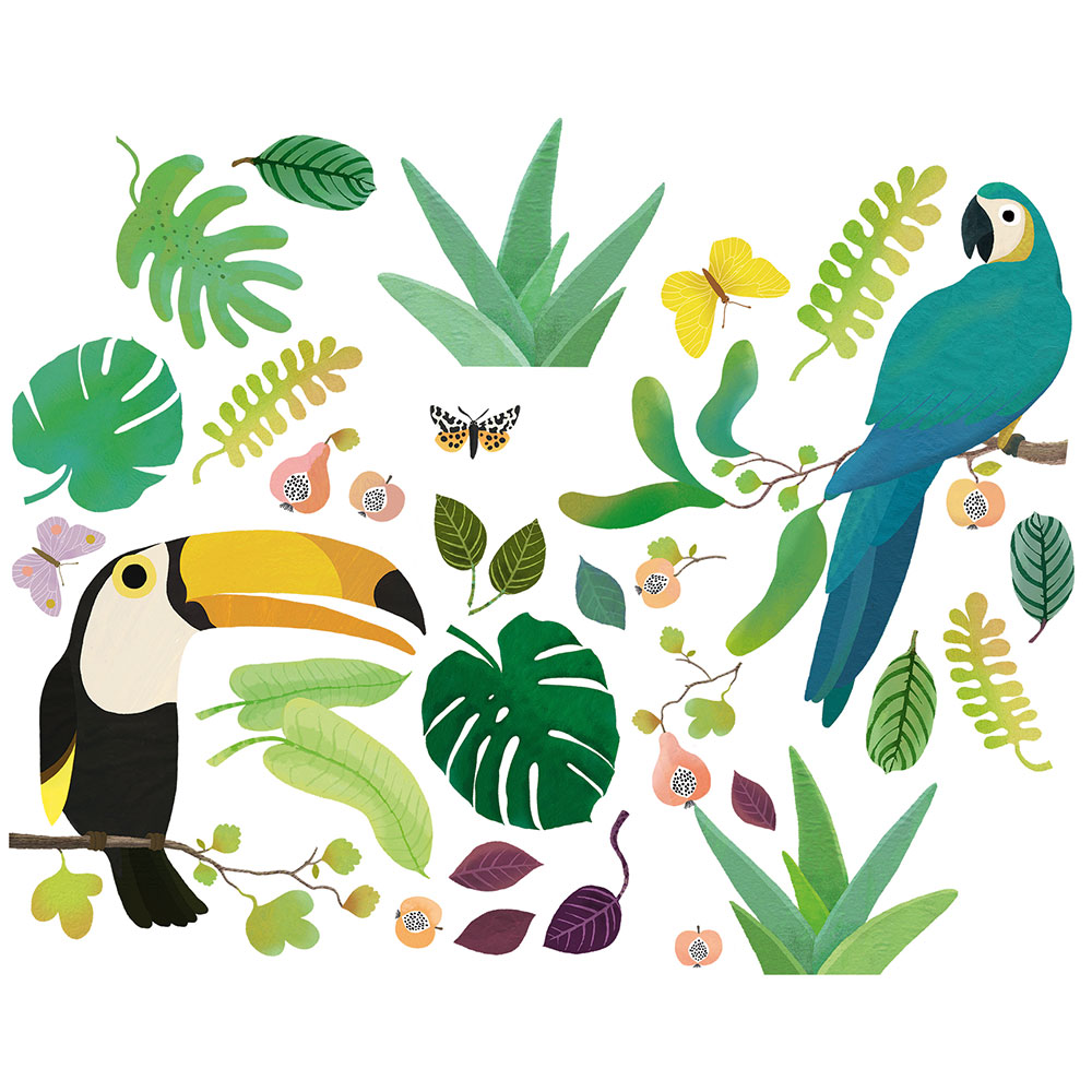 Djeco Windows stickers Jungle - 30 stickers