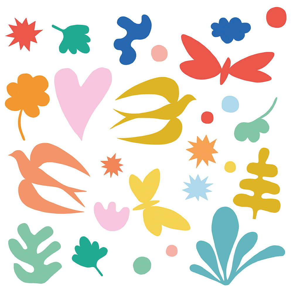 Djeco Windows stickers Colored fantasy - 36 stickers