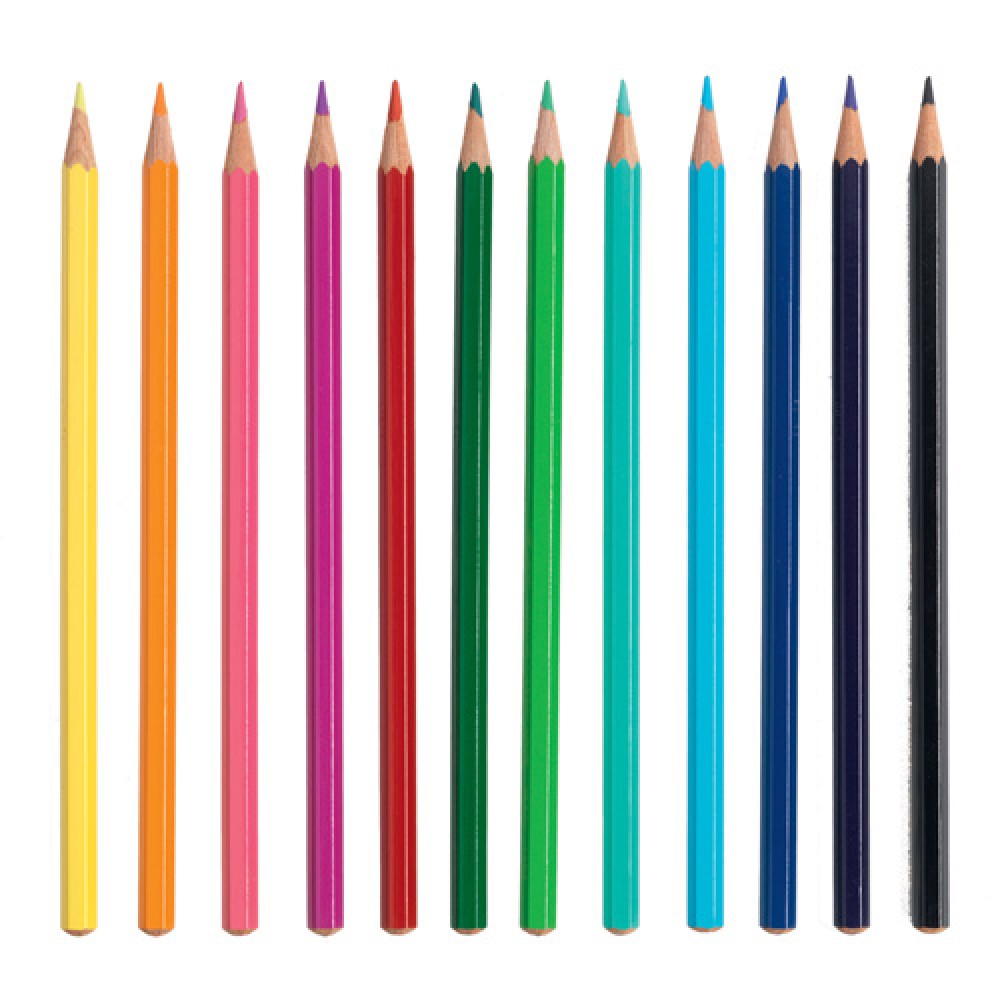 Djeco Mini Grafic - 12 mini coloured pencils (14cm)