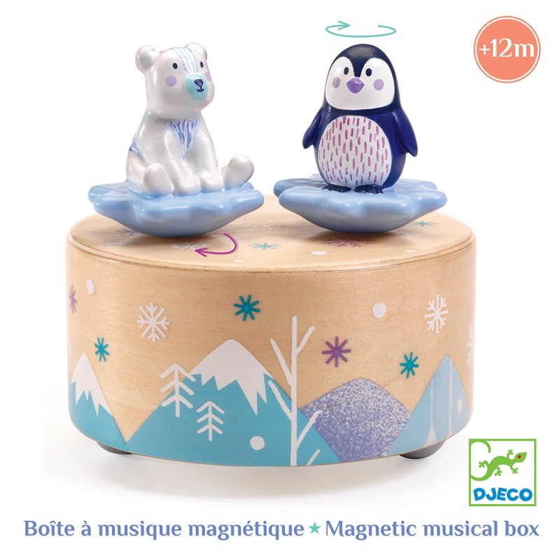 Djeco Μαγνητικό μουσικό κουτί Χορός Αρκουδάκι - Πιγκουίνος