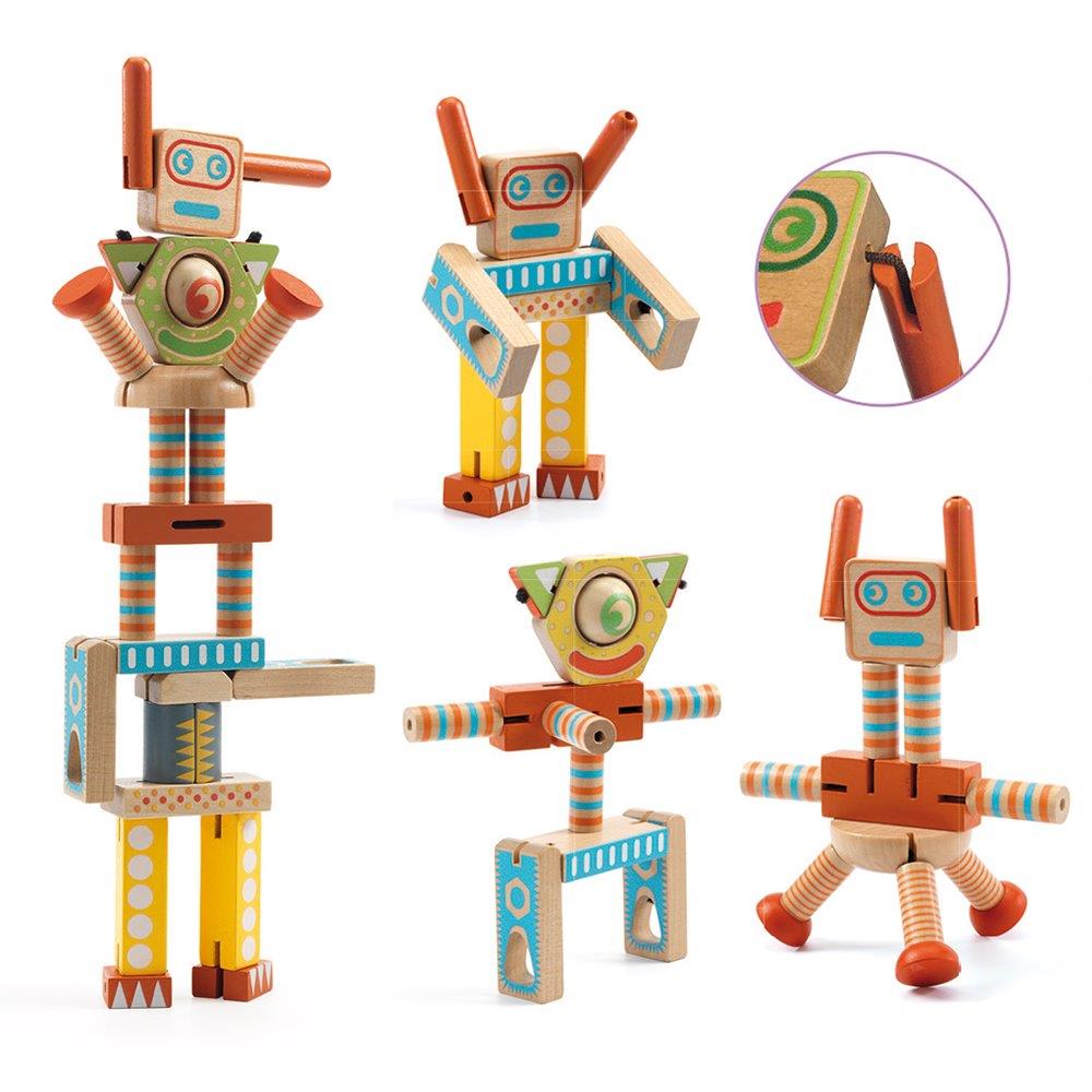Djeco Educational wooden games - Construction gallery Ze Elastorobot