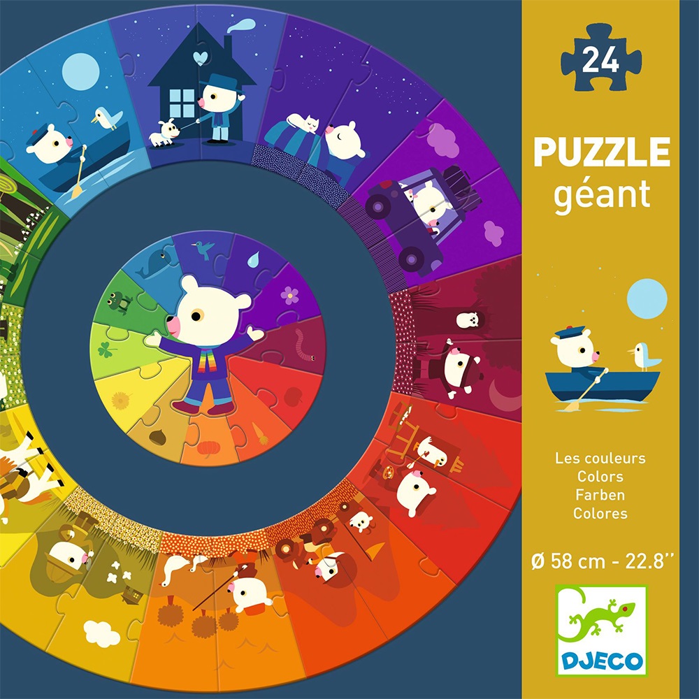 Djeco Giant puzzles Colors 24pcs