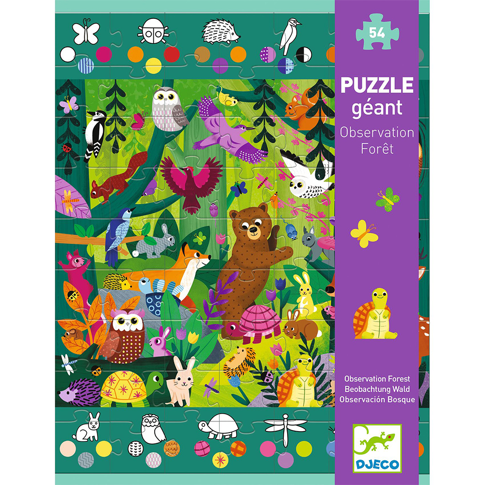 Djeco Toys and games Puzzles - Giant puzzles Observation forest