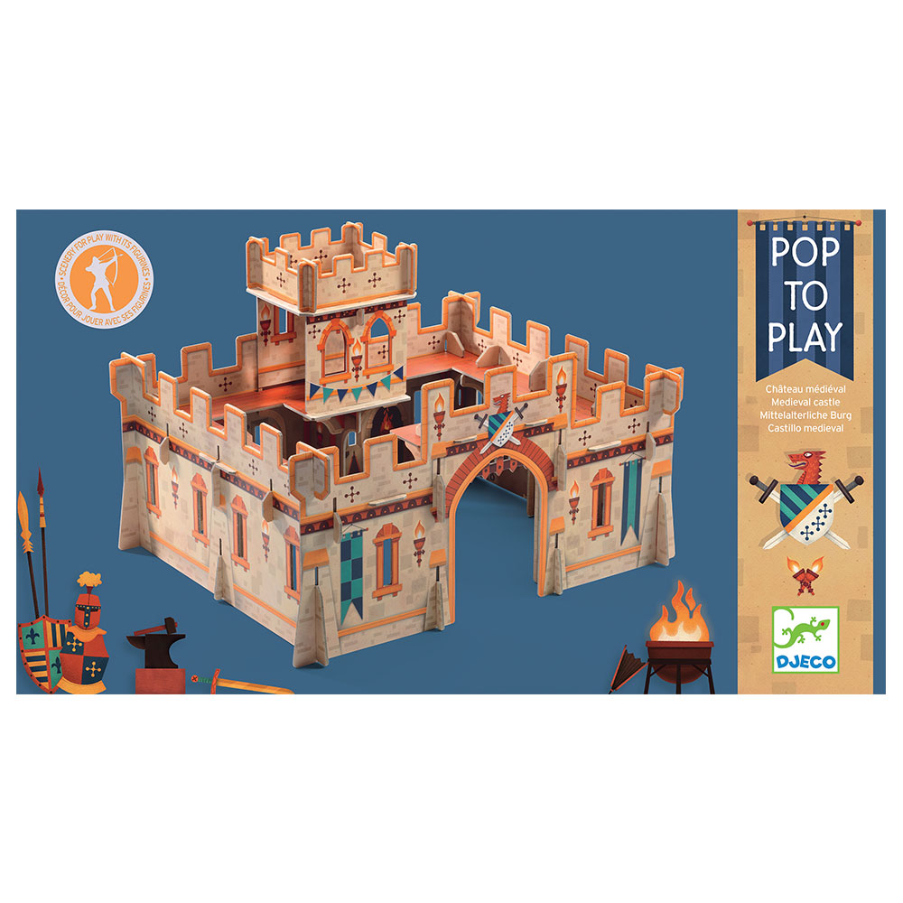 Djeco Imaginary world - Pop to play Medieval castle
