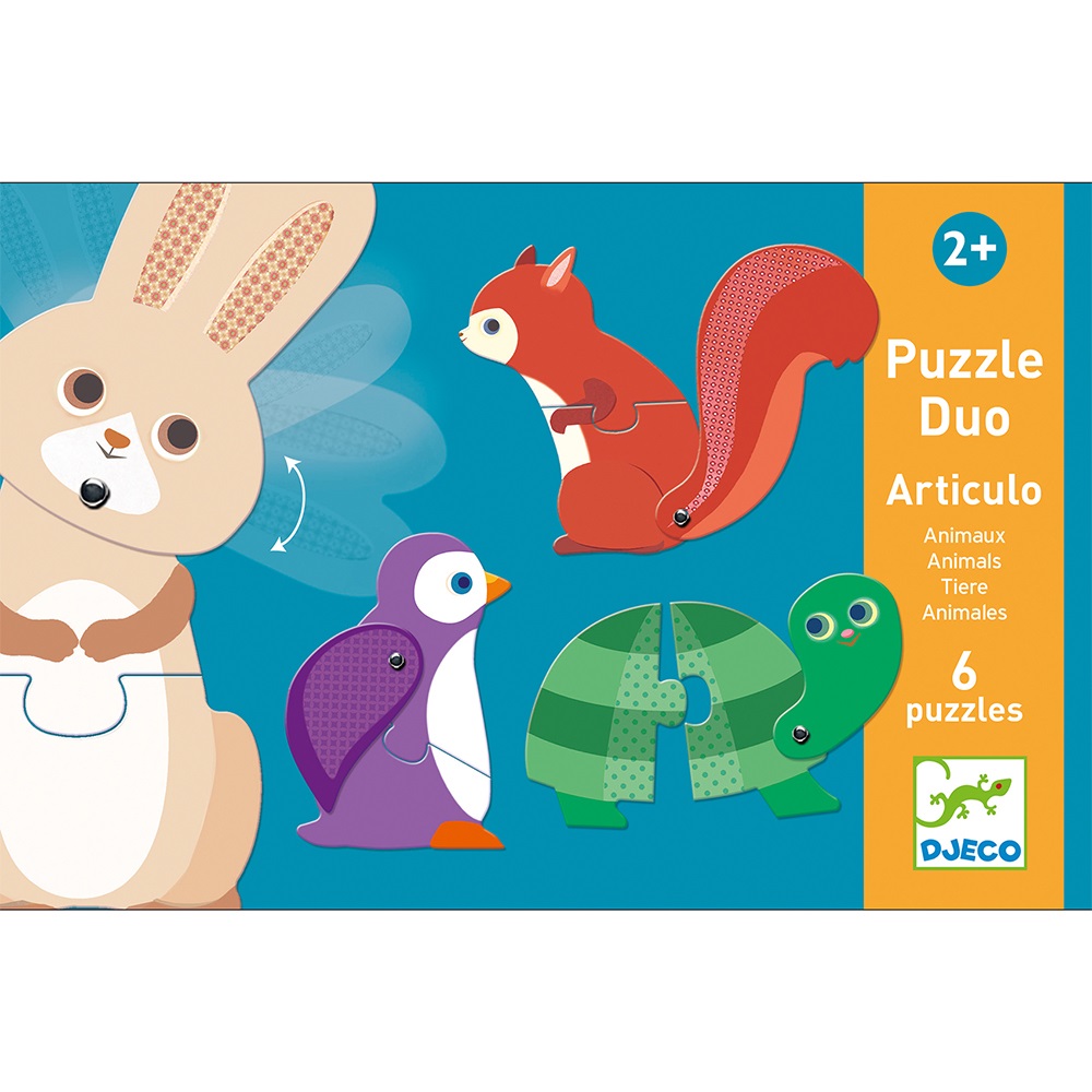 Djeco Educational games - Puzzle duo-trio Articulo Animals