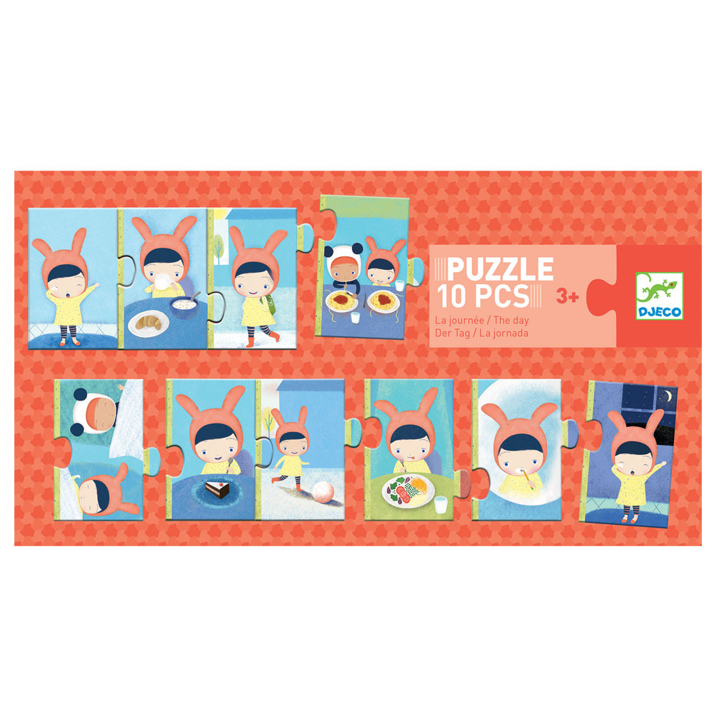 Djeco Educational games - Puzzle duo/trio The day