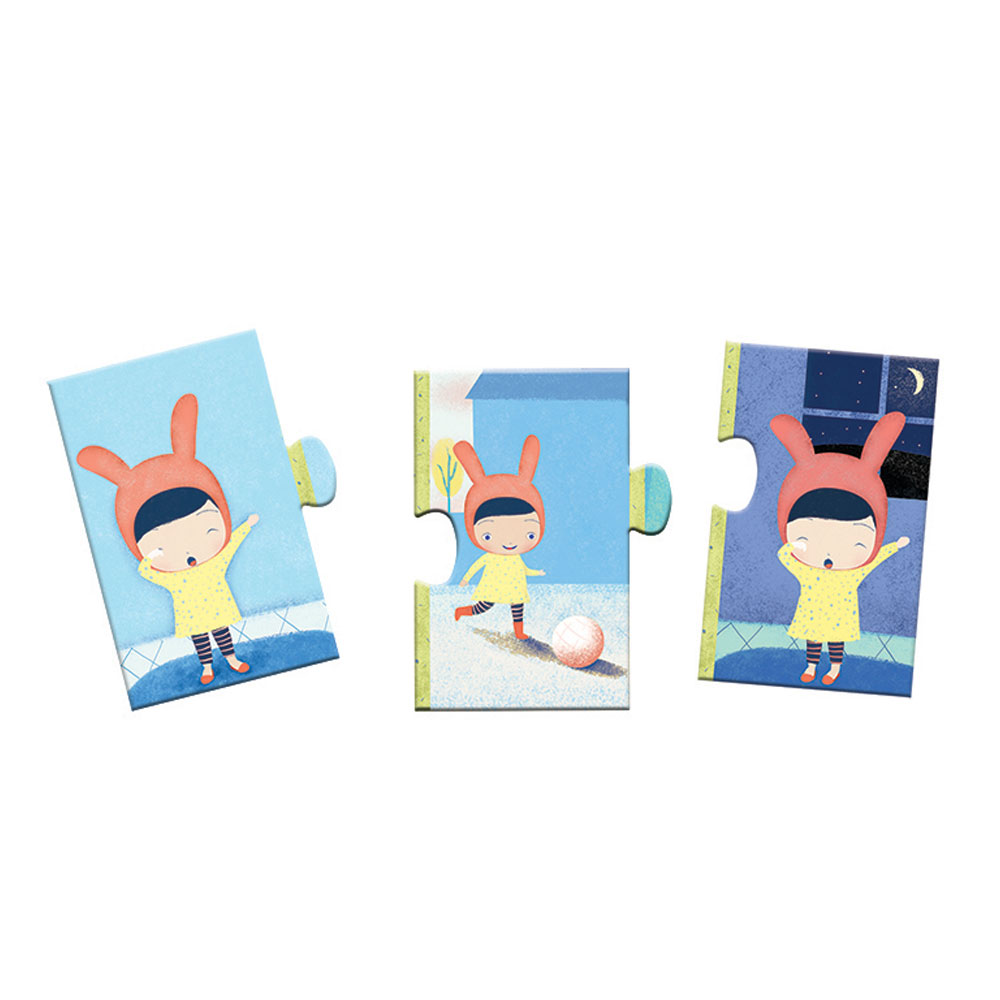 Djeco Educational games - Puzzle duo/trio The day