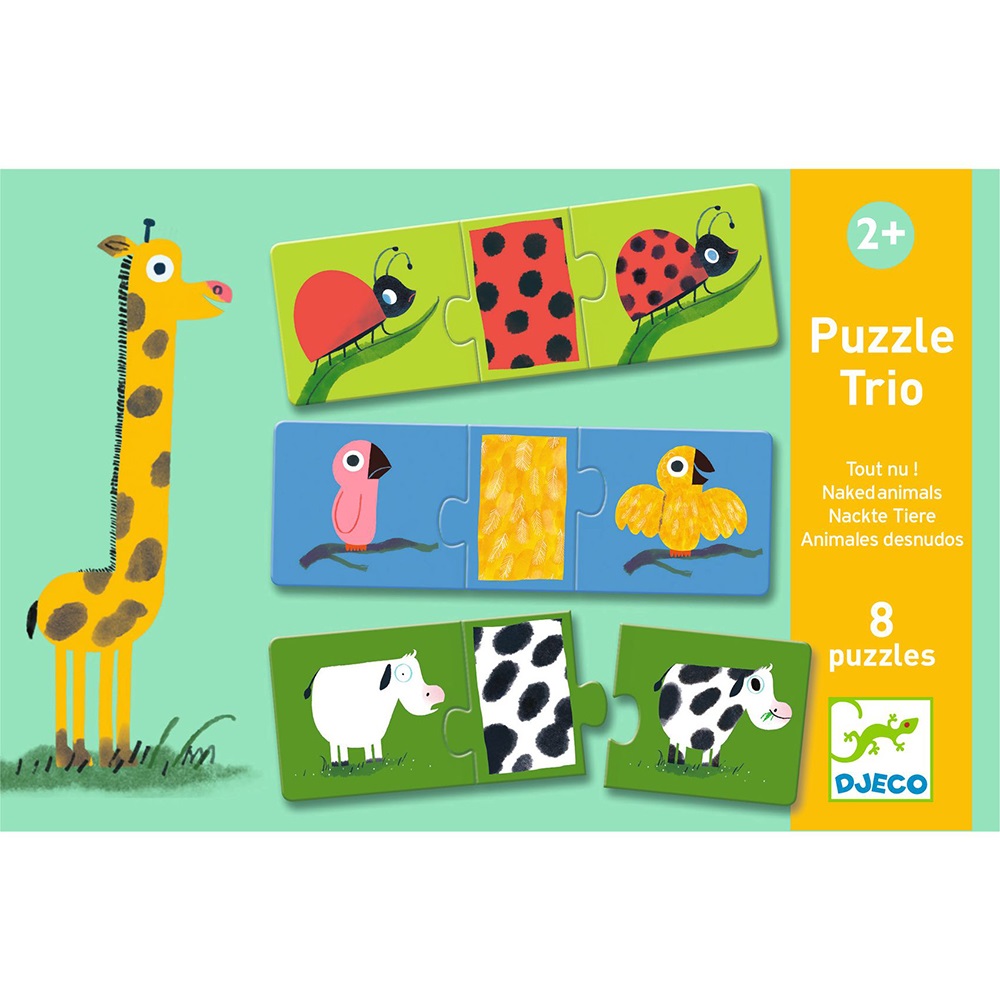 Djeco Trio Naked animals Puzzle, 24pcs - FSC MIX