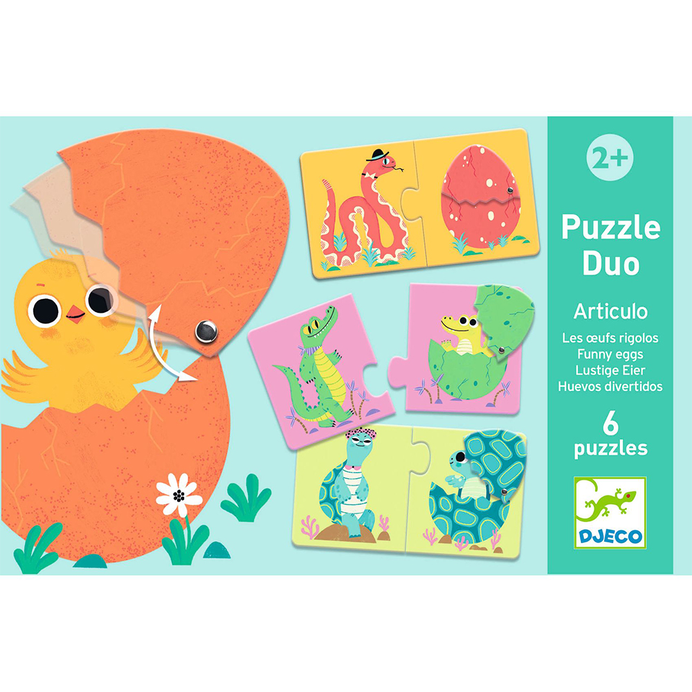 Djeco Toys and games Educational games - Puzzle duo-trio Funny eggs