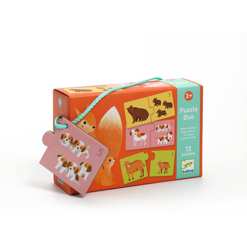 Djeco Toys and games Educational games - Puzzle duo-trio Baby animals
