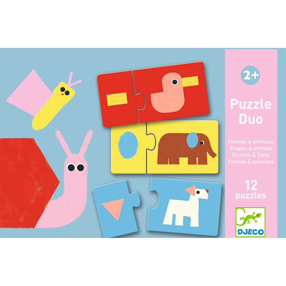 Djeco Toys and games Educational games - Puzzle duo-trio Shapes & Animals